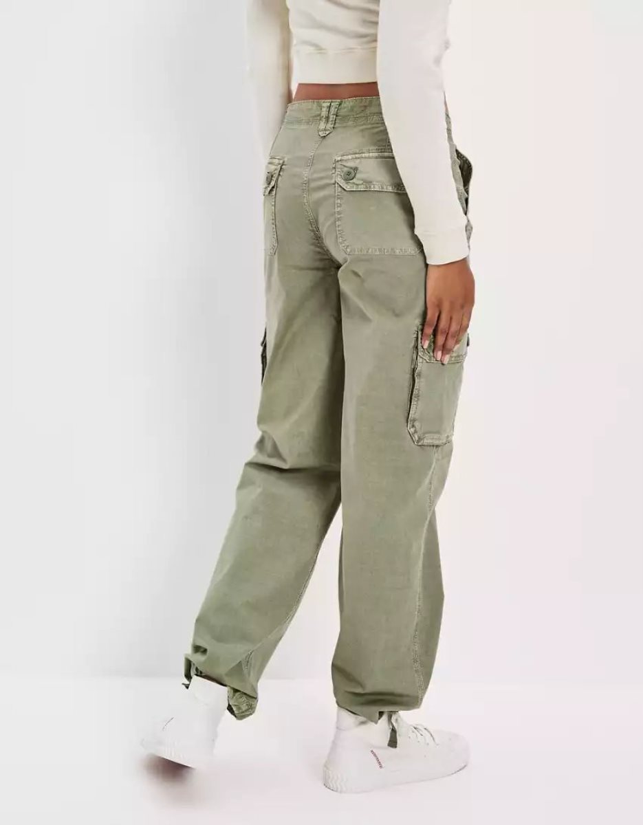 Jean American Eagle AE Snappy Stretch Baggy Cargo Jogger Vert Olive Femme | GZU-20282331